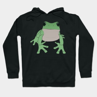 A cute green frog with cute eyes Hoodie